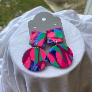 3 for 20$ bright multicolored earrings